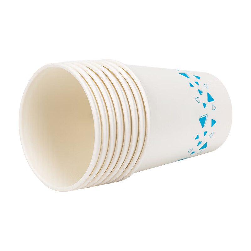 齐心（COMIX）一次性纸杯 230ml纸杯/杯子 办公商务家用一次性杯子 白色